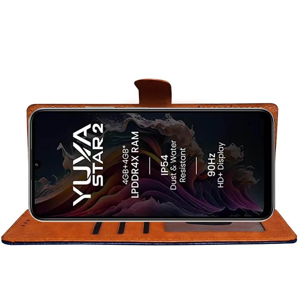 Premium Wallet Flip Cover for Lava Yuva Star 2 4G