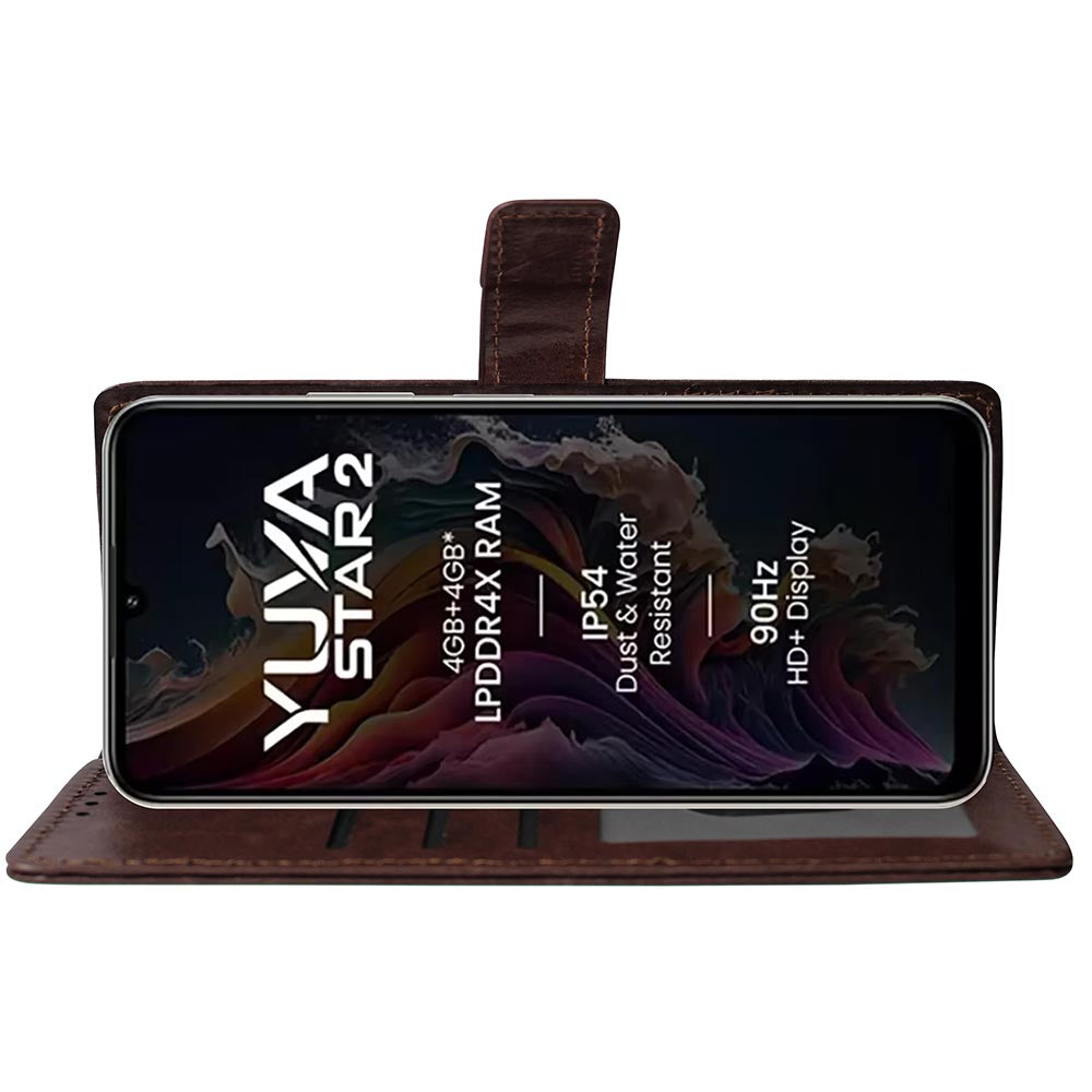 Premium Wallet Flip Cover for Lava Yuva Star 2 4G