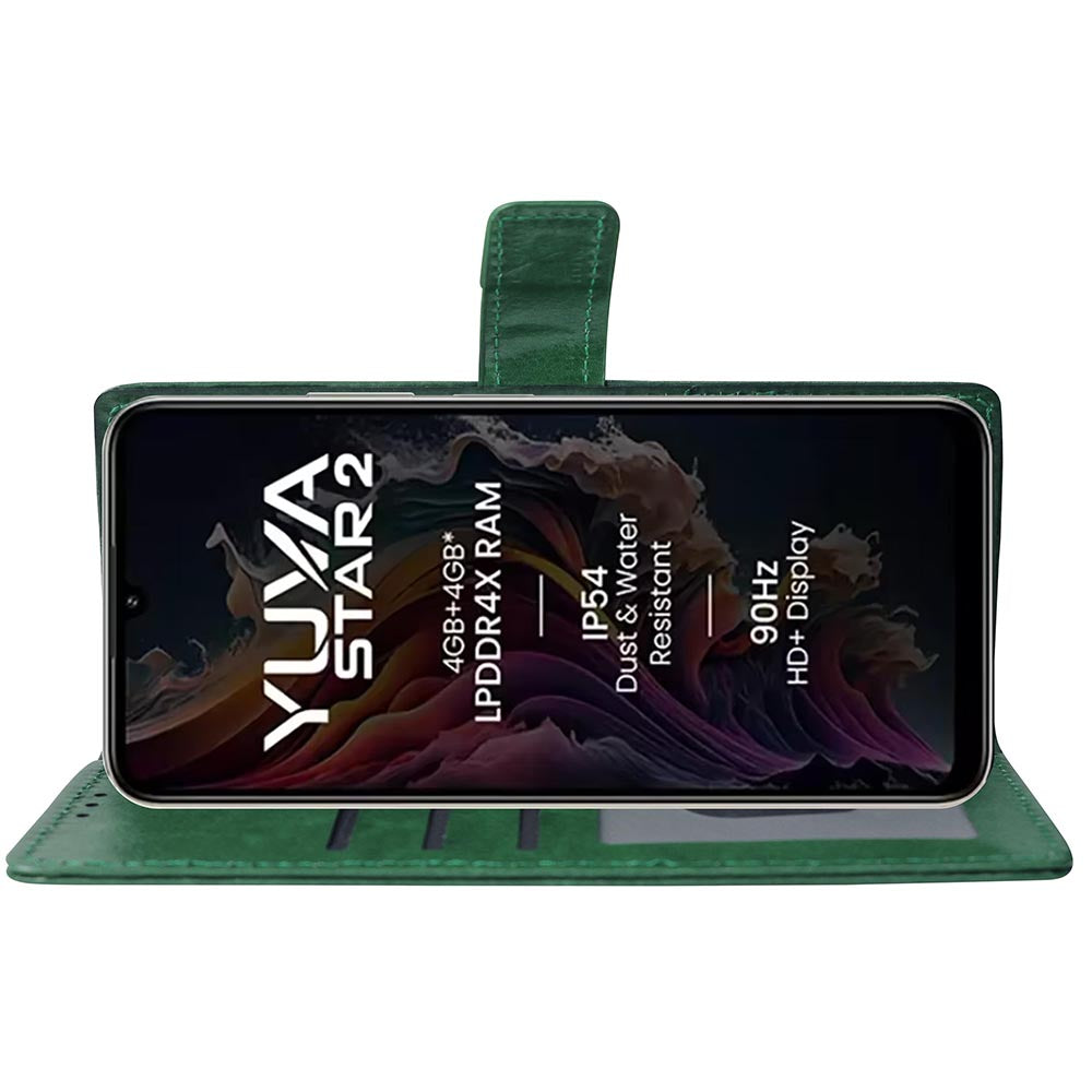 Premium Wallet Flip Cover for Lava Yuva Star 2 4G