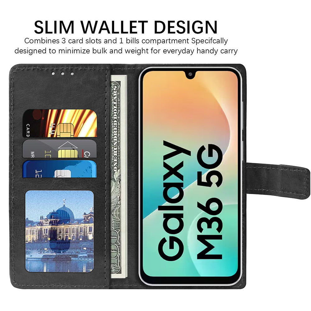 Premium Wallet Flip Cover for Samsung Galaxy M36 5G