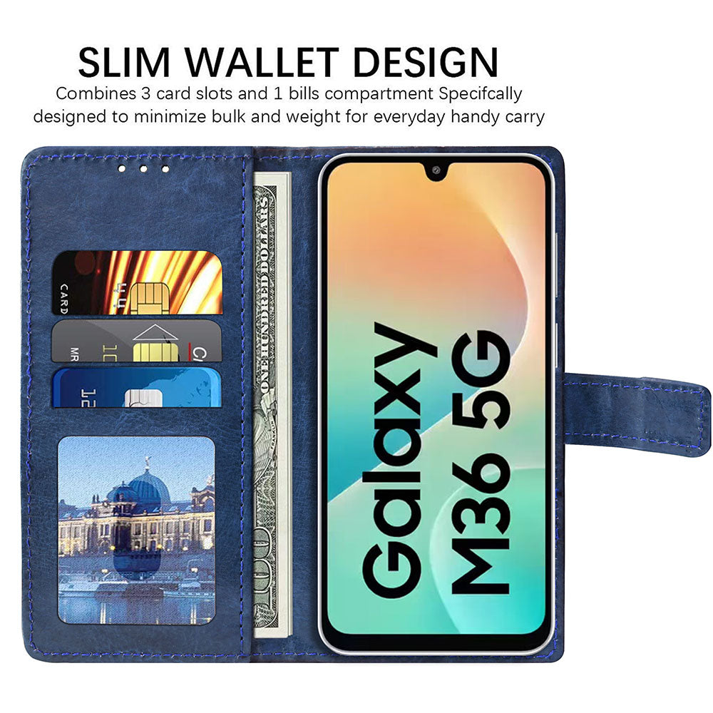 Premium Wallet Flip Cover for Samsung Galaxy M36 5G