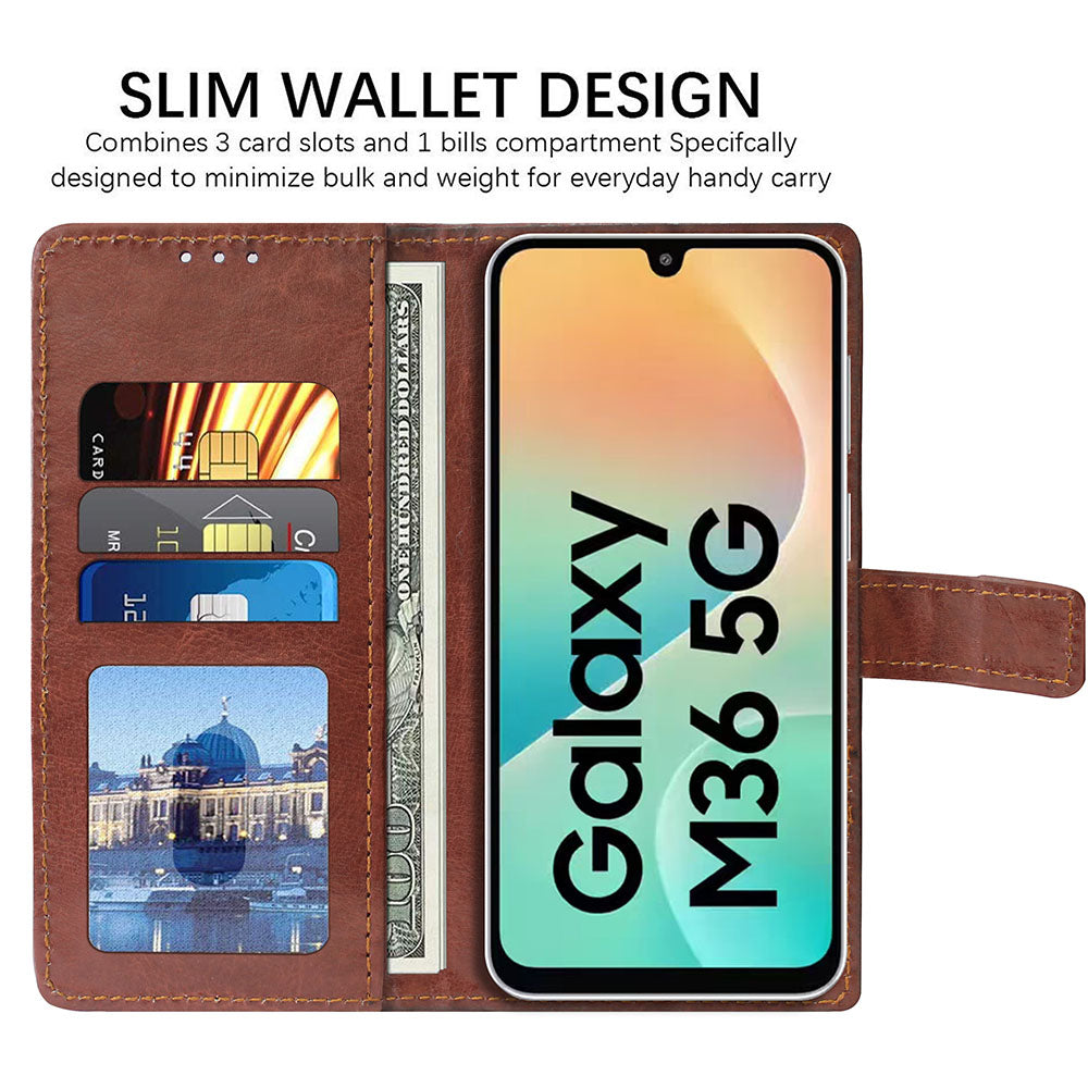 Premium Wallet Flip Cover for Samsung Galaxy M36 5G