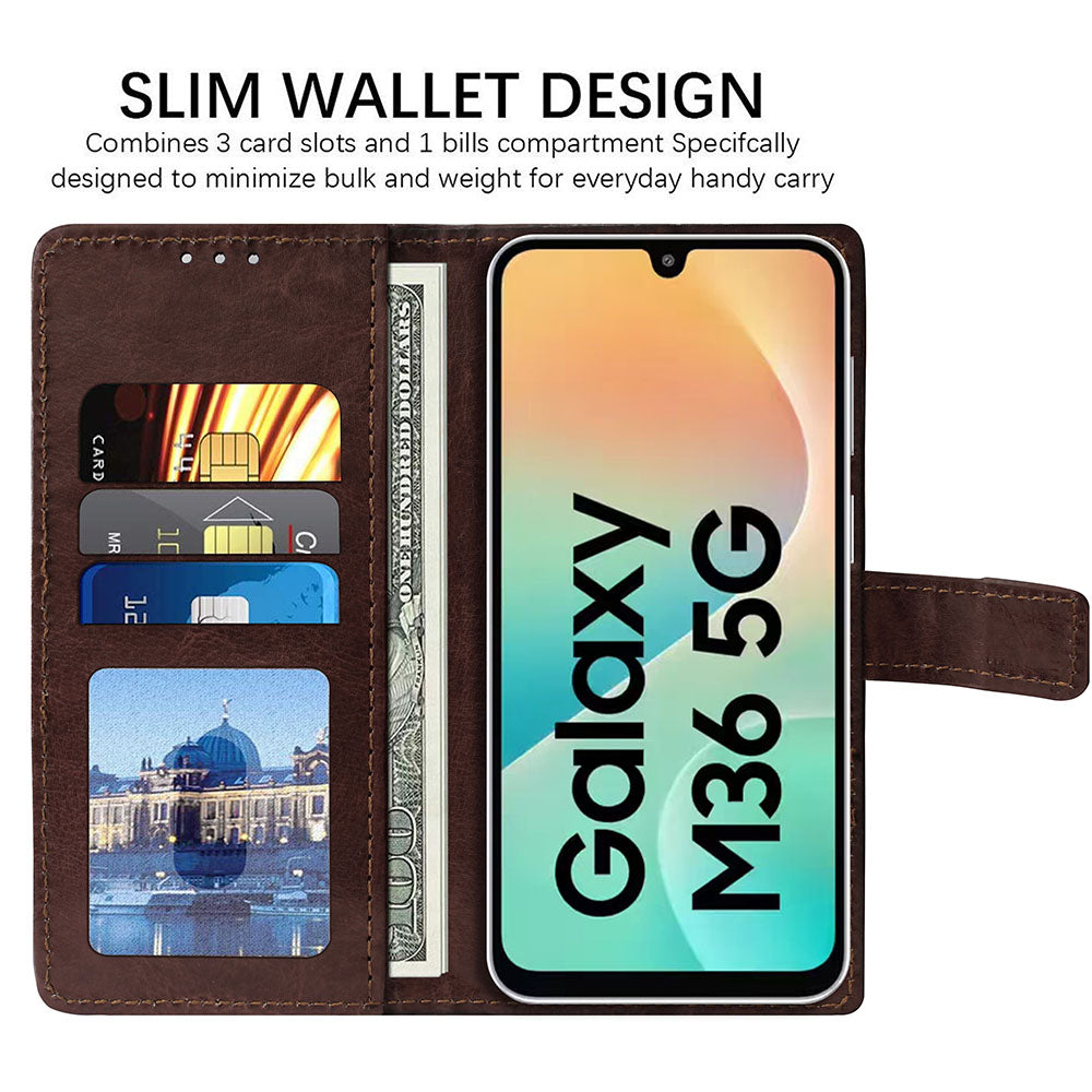 Premium Wallet Flip Cover for Samsung Galaxy M36 5G