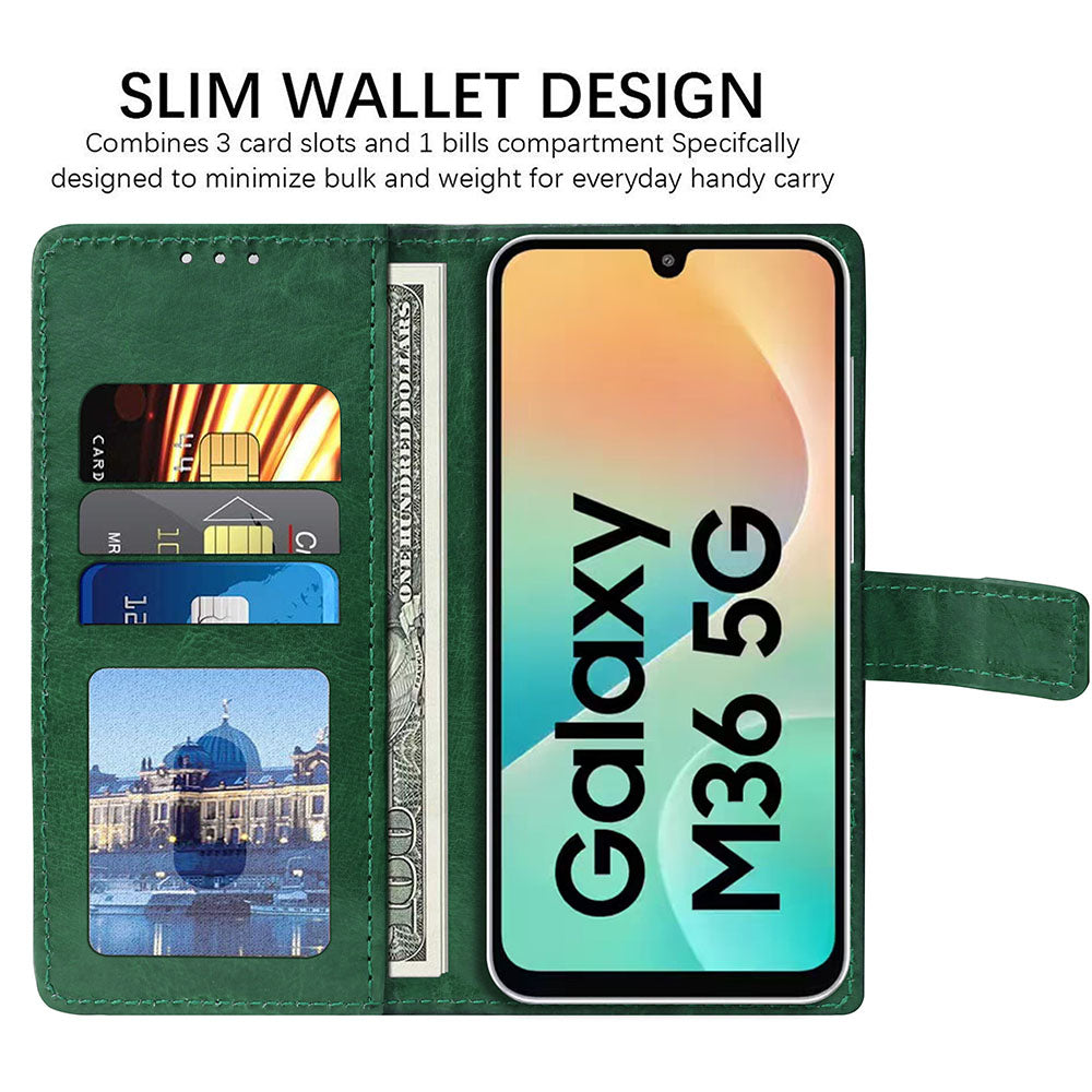 Premium Wallet Flip Cover for Samsung Galaxy M36 5G