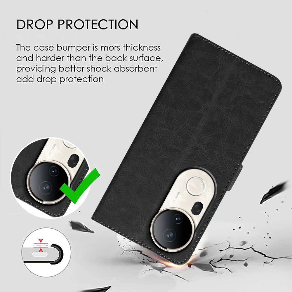 Premium Wallet Flip Cover for Vivo T4 Ultra 5G