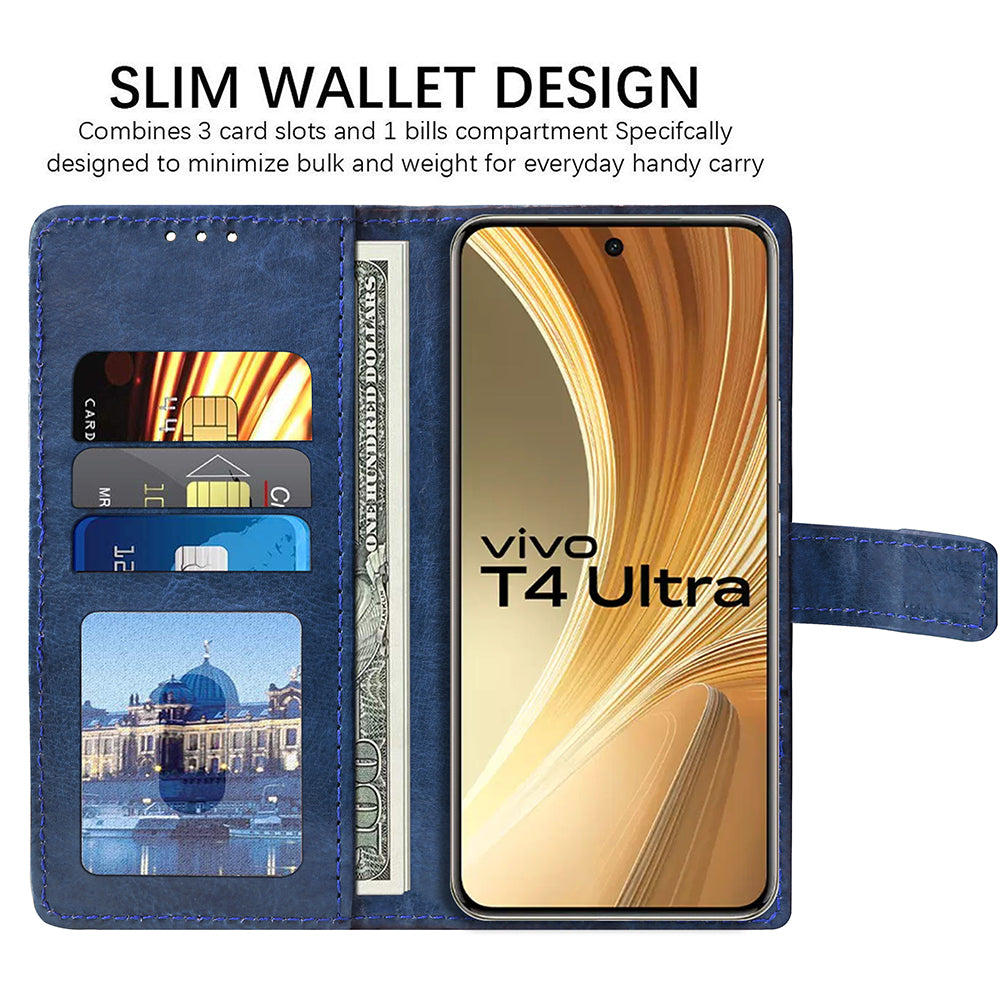 Premium Wallet Flip Cover for Vivo T4 Ultra 5G