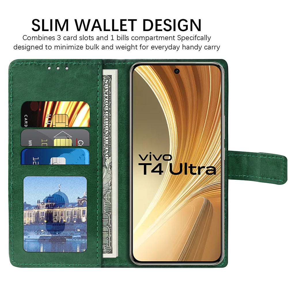 Premium Wallet Flip Cover for Vivo T4 Ultra 5G