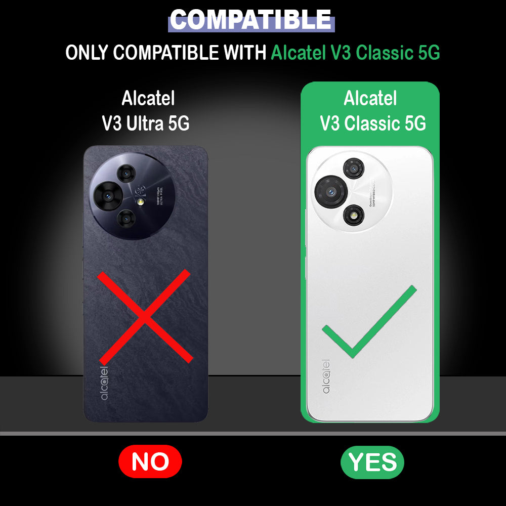 Premium Wallet Flip Cover for Alcatel V3 Classic 5G / V3 Pro 5G