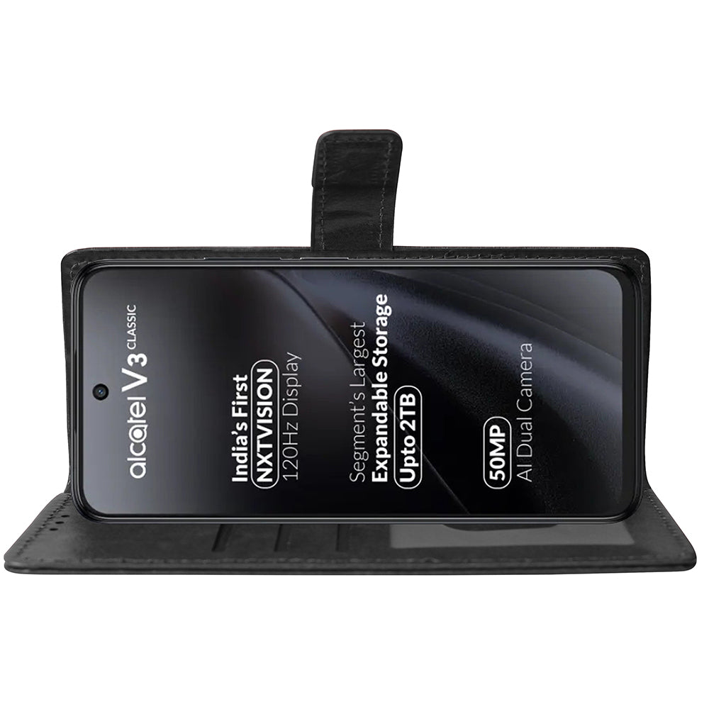 Premium Wallet Flip Cover for Alcatel V3 Classic 5G / V3 Pro 5G