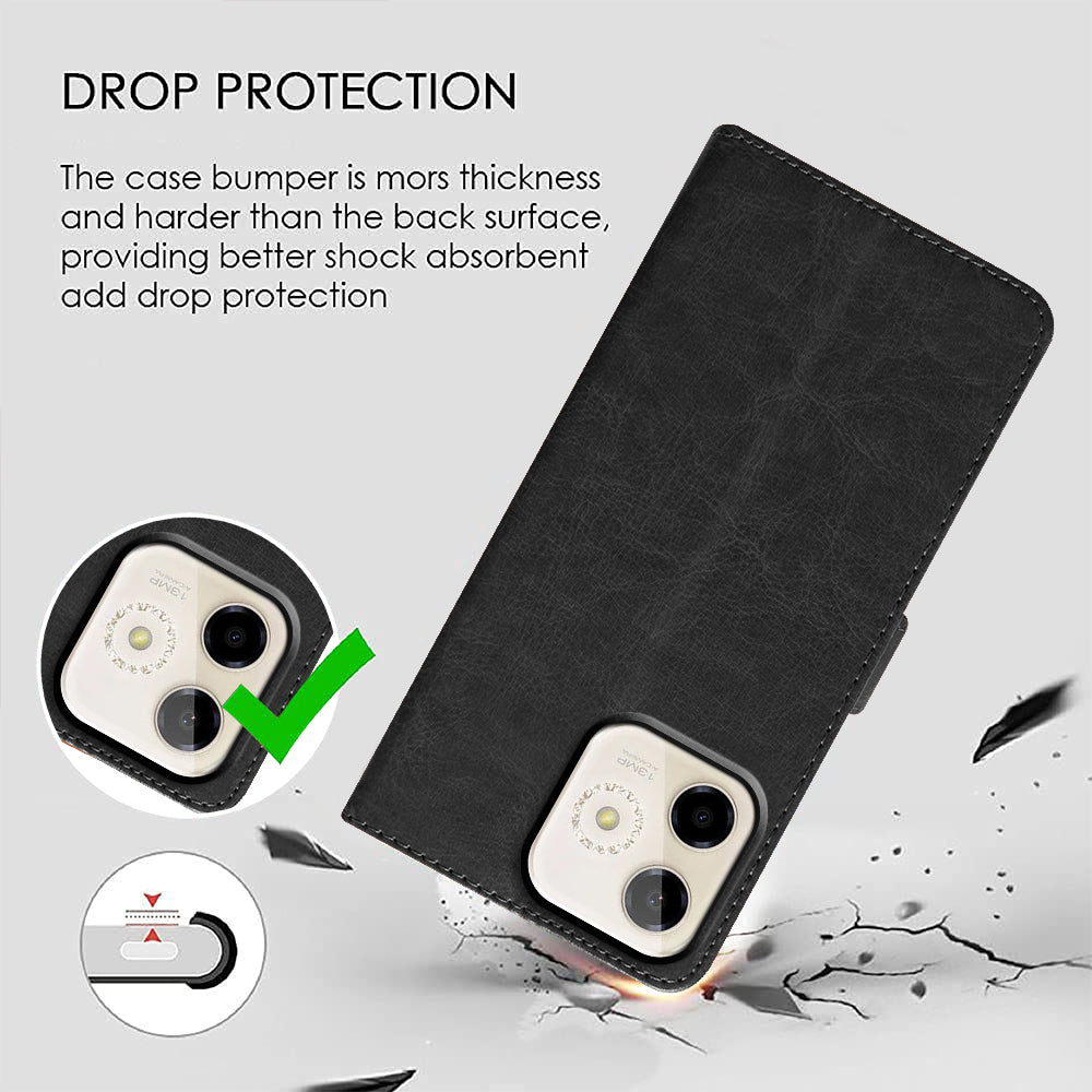 Premium Wallet Flip Cover for Lava Shark 5G