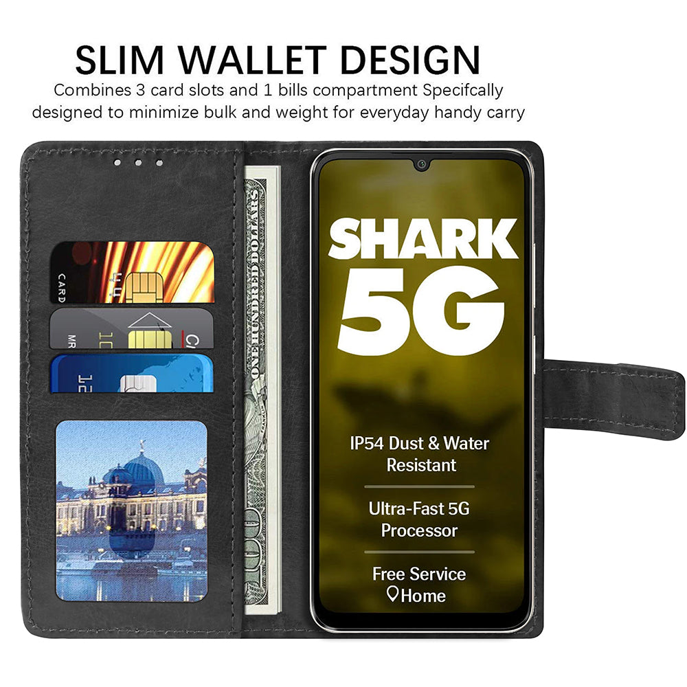 Premium Wallet Flip Cover for Lava Shark 5G