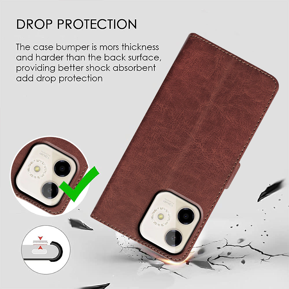 Premium Wallet Flip Cover for Lava Shark 5G