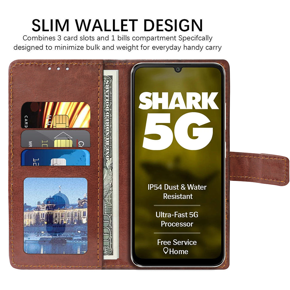 Premium Wallet Flip Cover for Lava Shark 5G