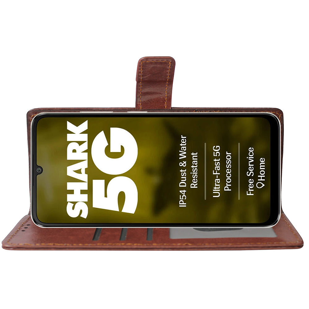 Premium Wallet Flip Cover for Lava Shark 5G