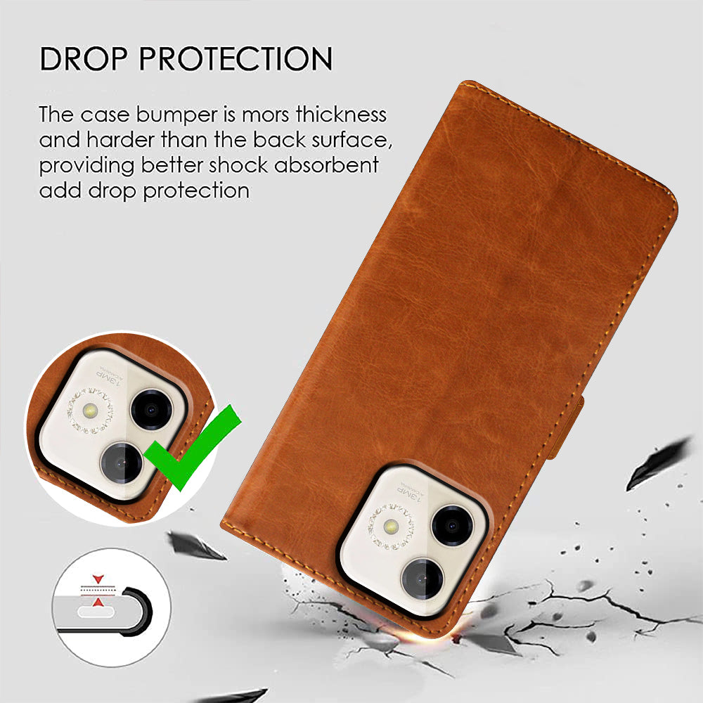 Premium Wallet Flip Cover for Lava Shark 5G