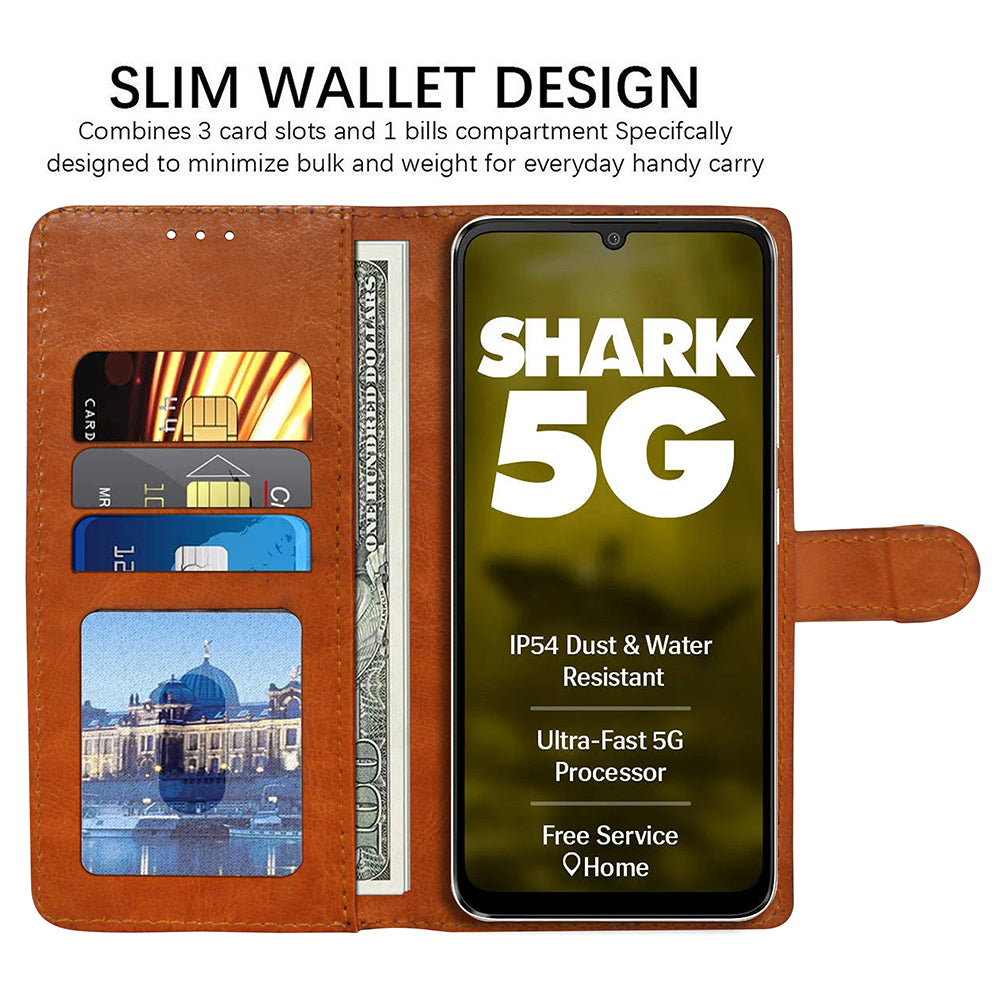 Premium Wallet Flip Cover for Lava Shark 5G