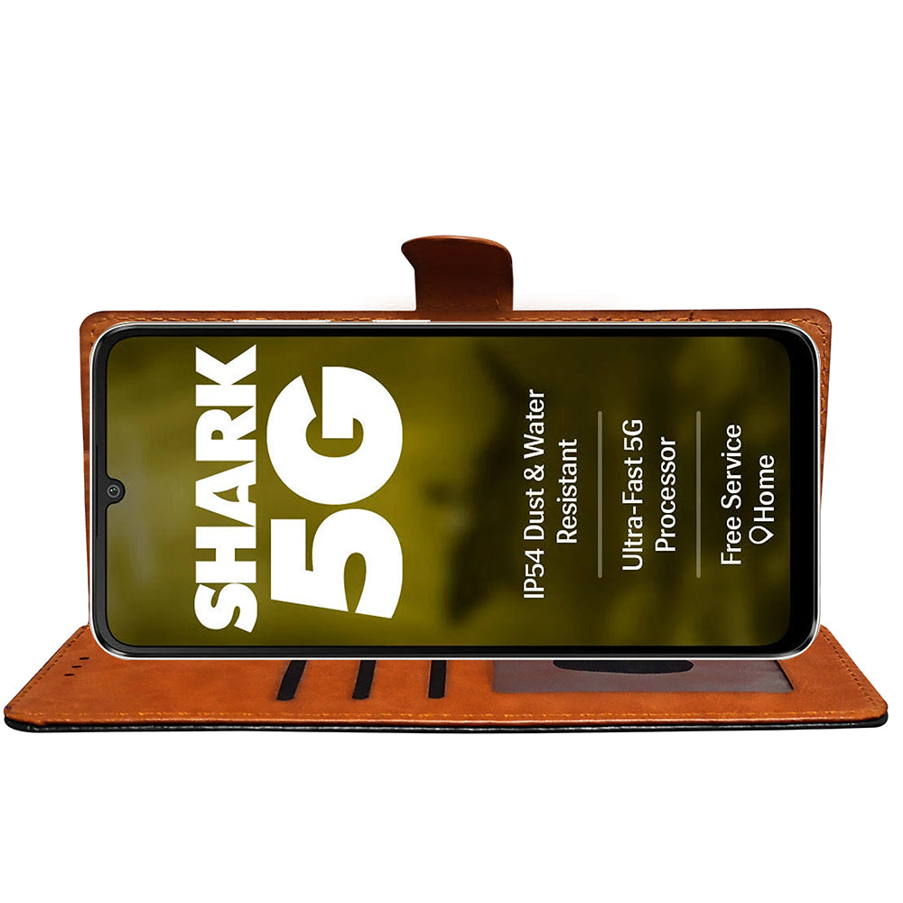 Premium Wallet Flip Cover for Lava Shark 5G