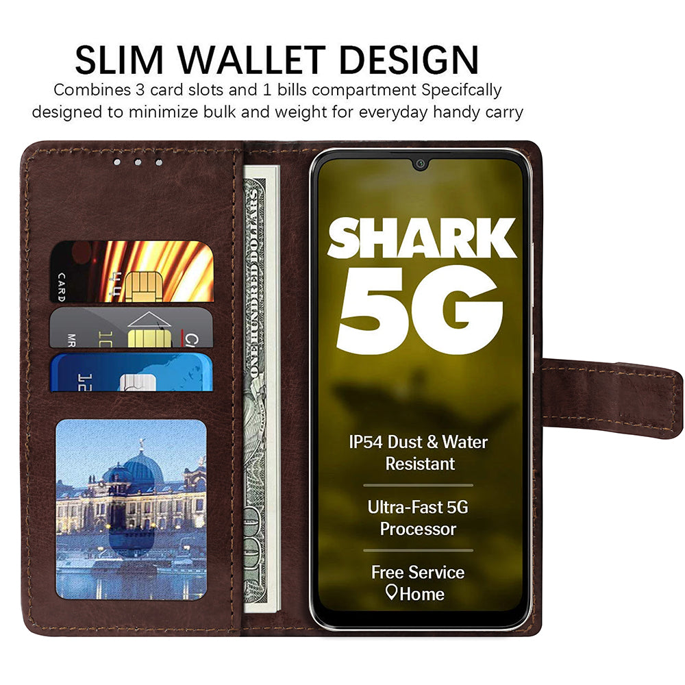 Premium Wallet Flip Cover for Lava Shark 5G