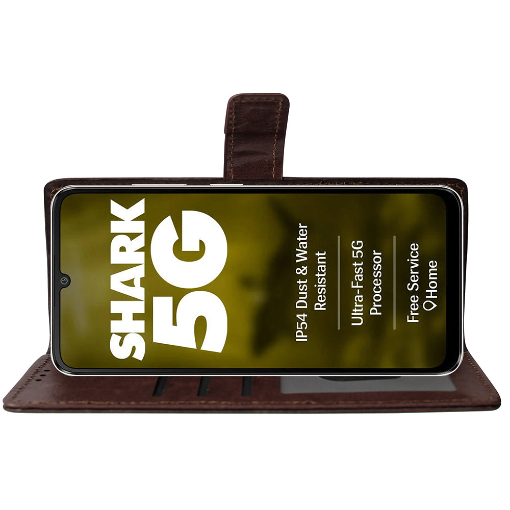 Premium Wallet Flip Cover for Lava Shark 5G