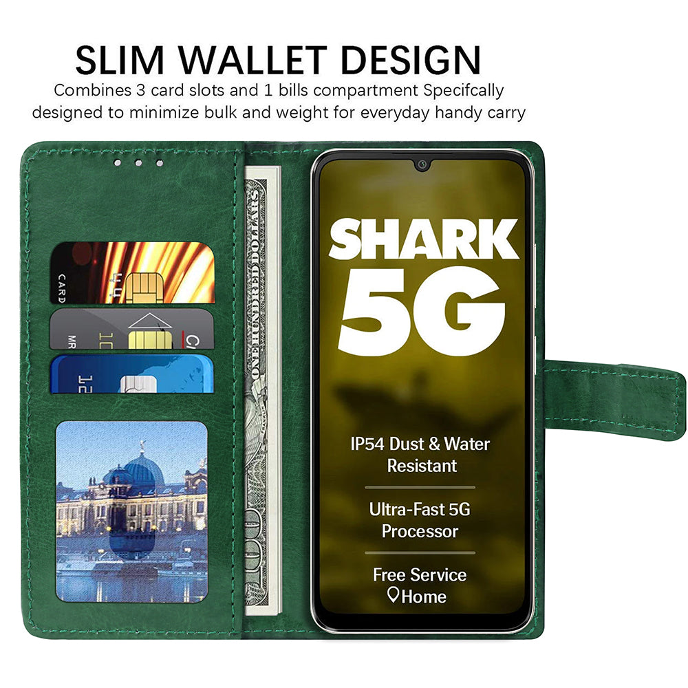 Premium Wallet Flip Cover for Lava Shark 5G