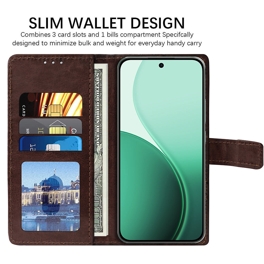 Premium Wallet Flip Cover for Oppo Reno14 5G
