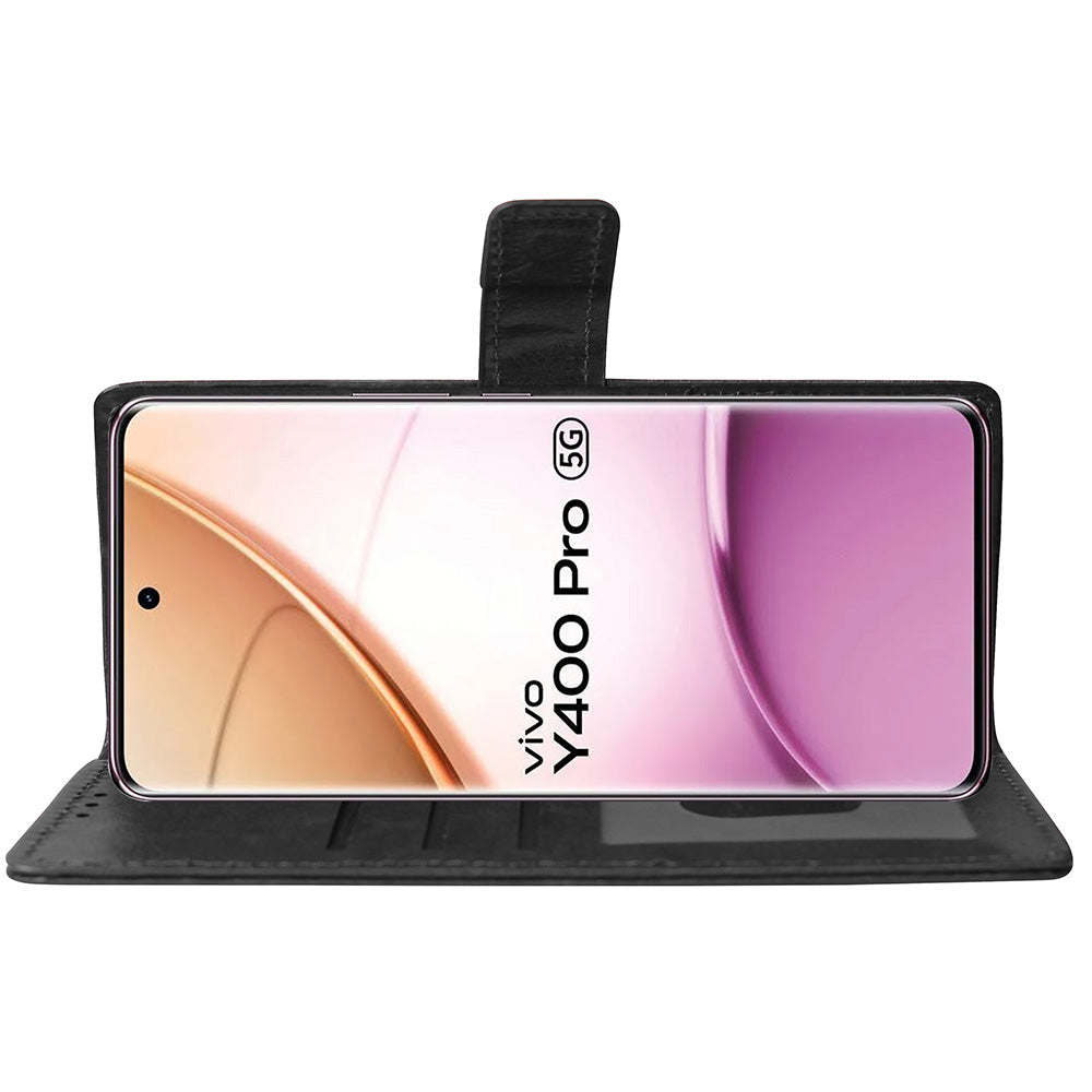 Premium Wallet Flip Cover for Vivo Y400 Pro 5G