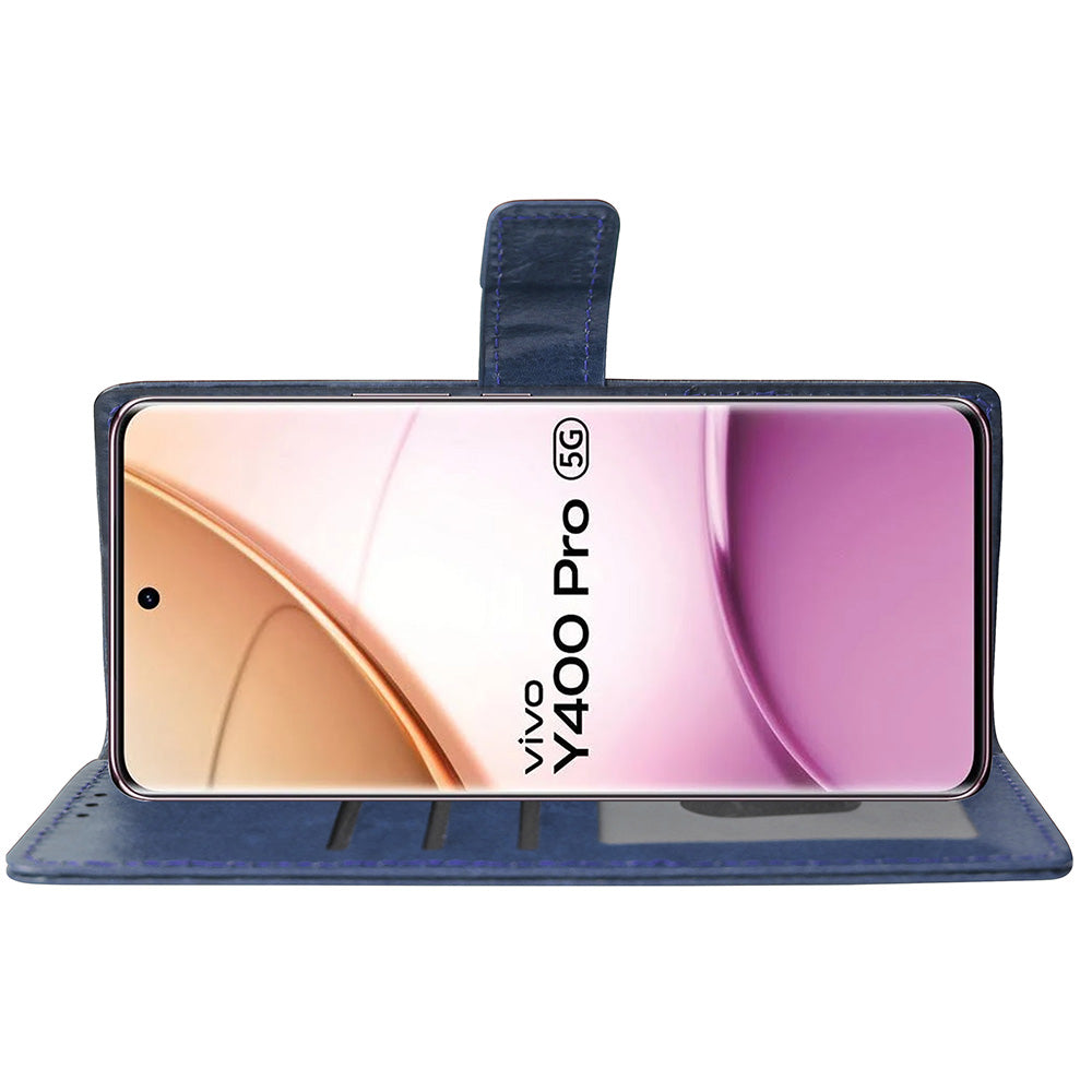 Premium Wallet Flip Cover for Vivo Y400 Pro 5G
