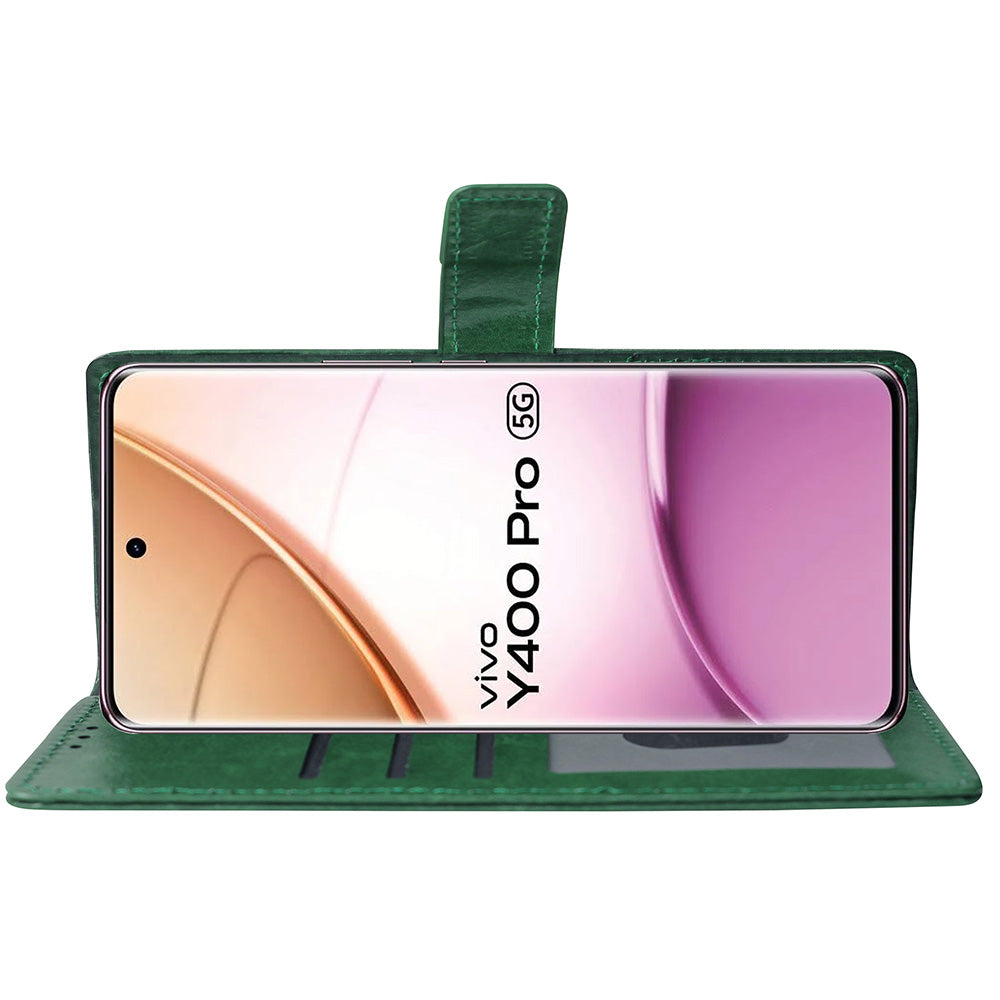 Premium Wallet Flip Cover for Vivo Y400 Pro 5G