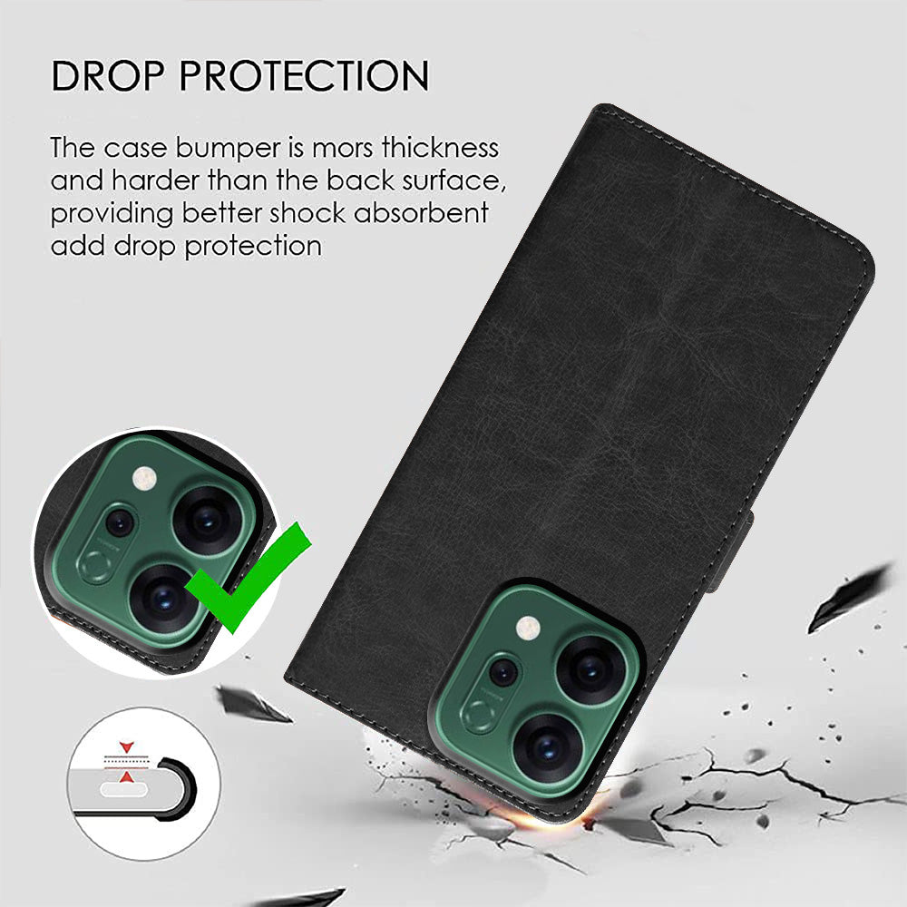 Premium Wallet Flip Cover for Oppo Reno14 Pro 5G