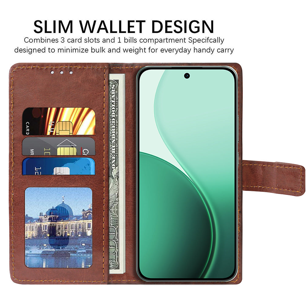Premium Wallet Flip Cover for Oppo Reno14 Pro 5G