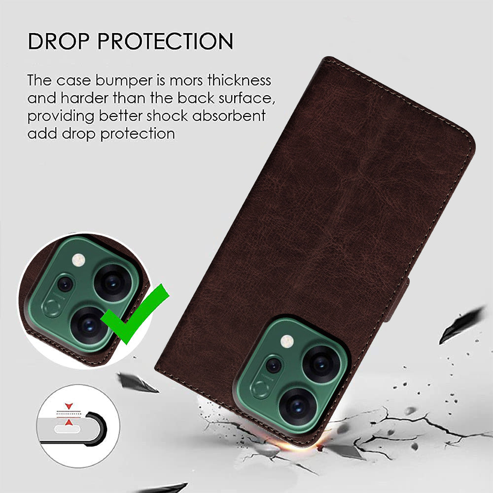 Premium Wallet Flip Cover for Oppo Reno14 Pro 5G