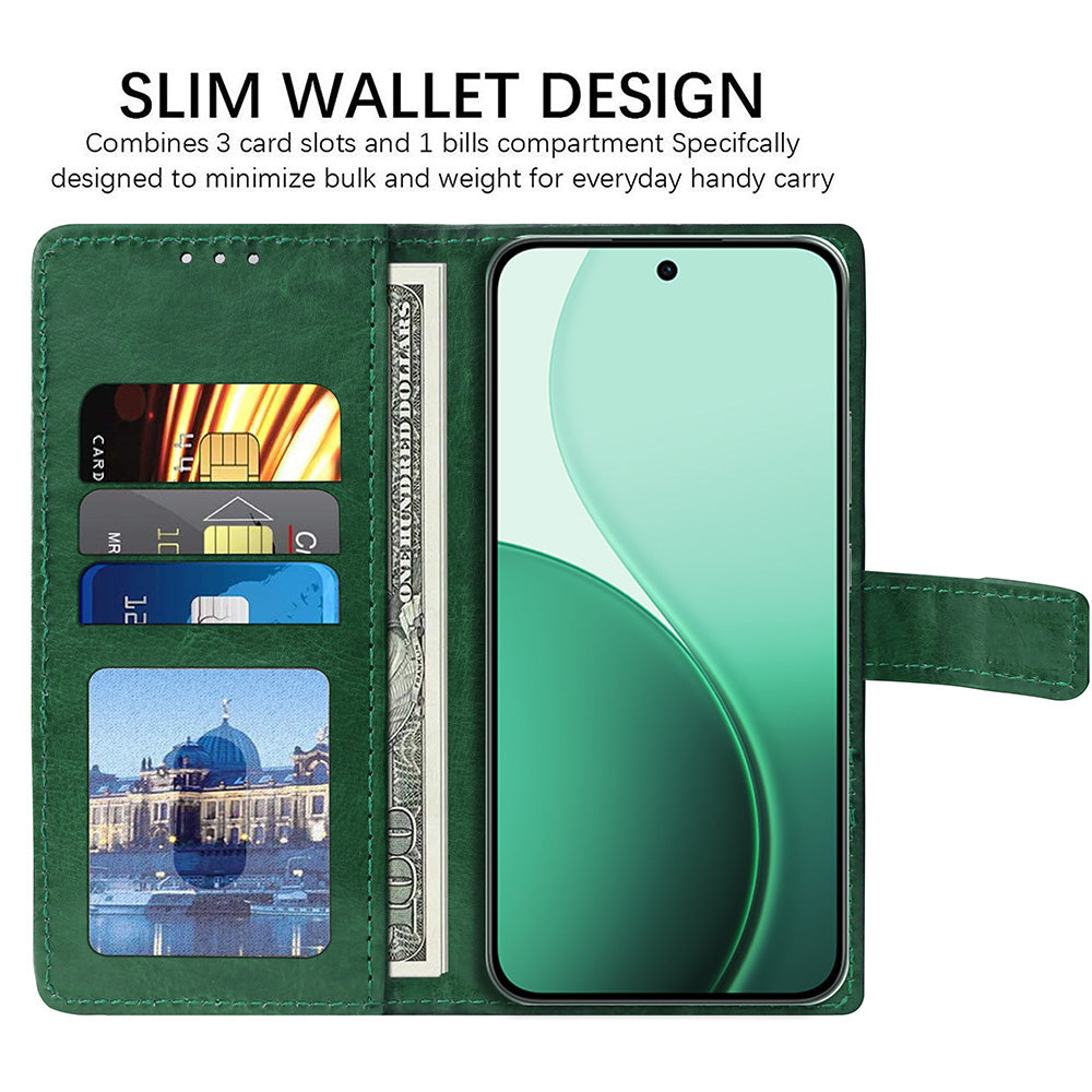 Premium Wallet Flip Cover for Oppo Reno14 Pro 5G