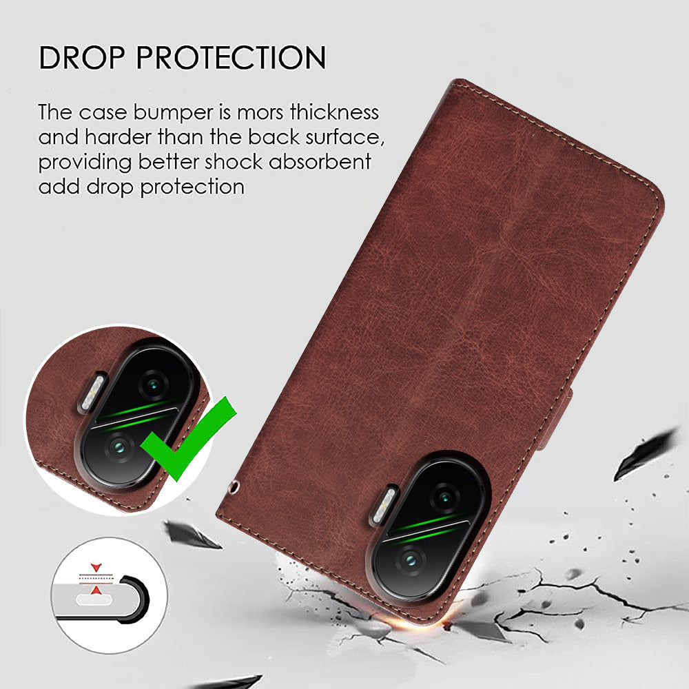 Premium Wallet Flip Cover for Poco F7 5G