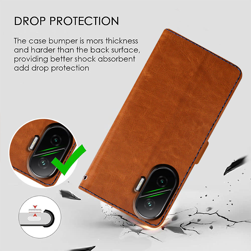 Premium Wallet Flip Cover for Poco F7 5G