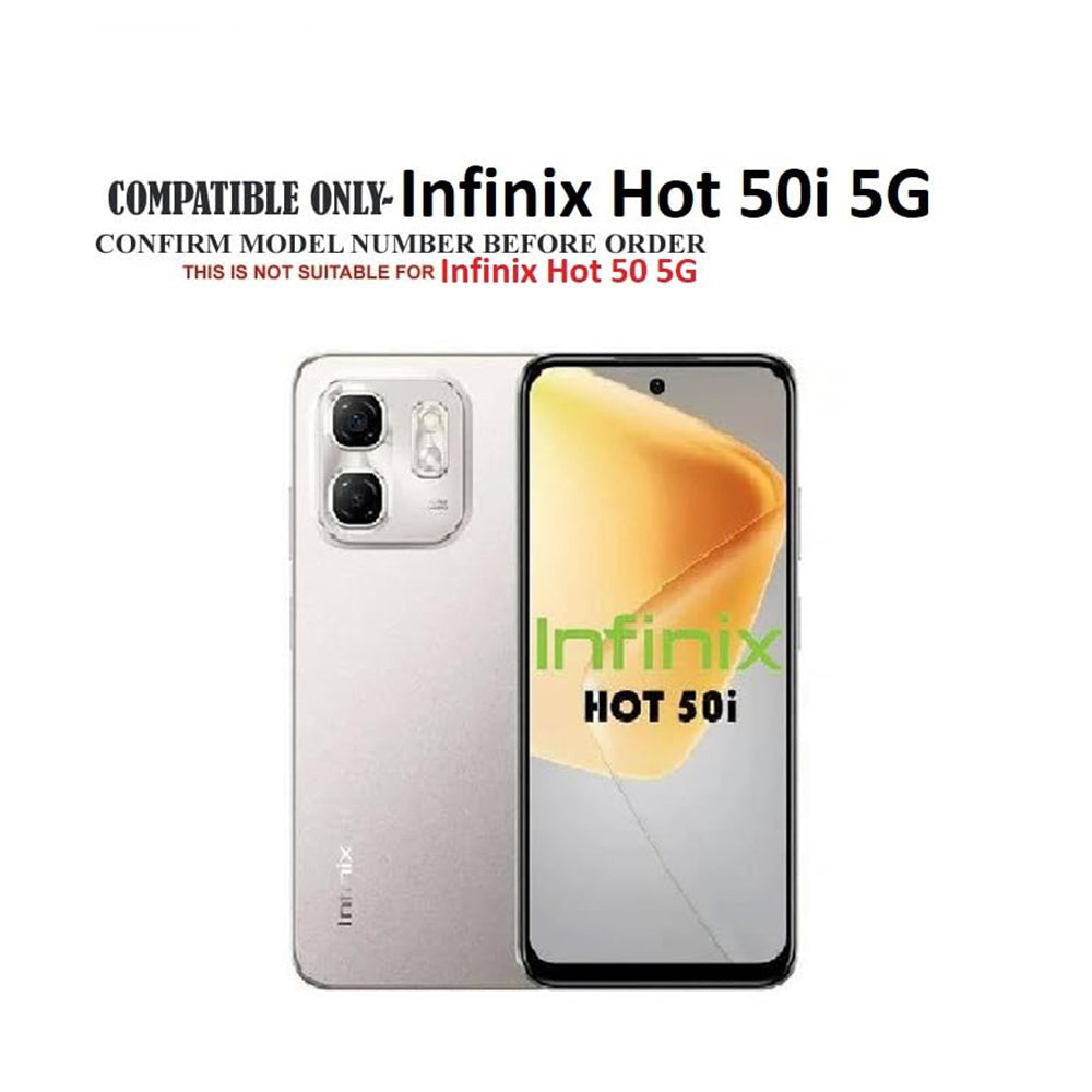 Premium Wallet Flip Cover for Infinix Hot 50i 4G
