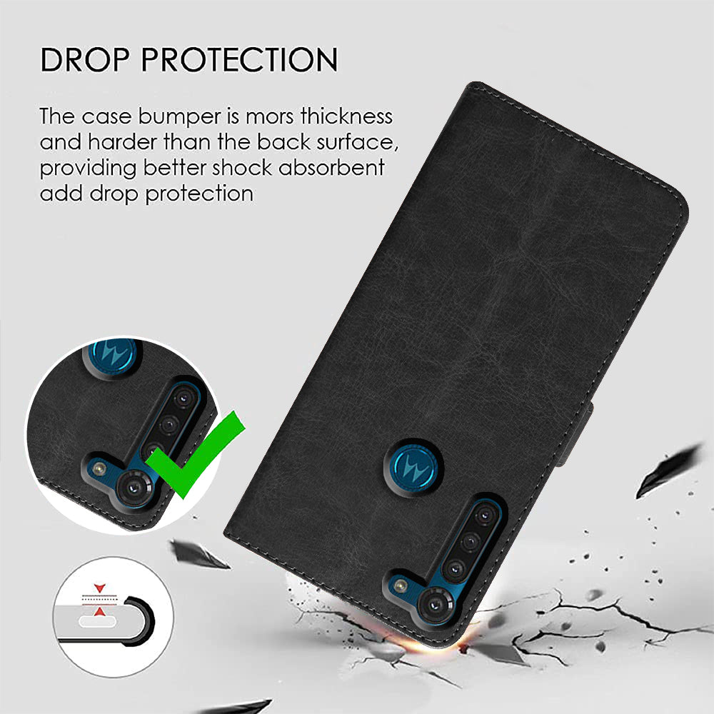 Premium Wallet Flip Cover for Motorola Moto G8 Power 4G