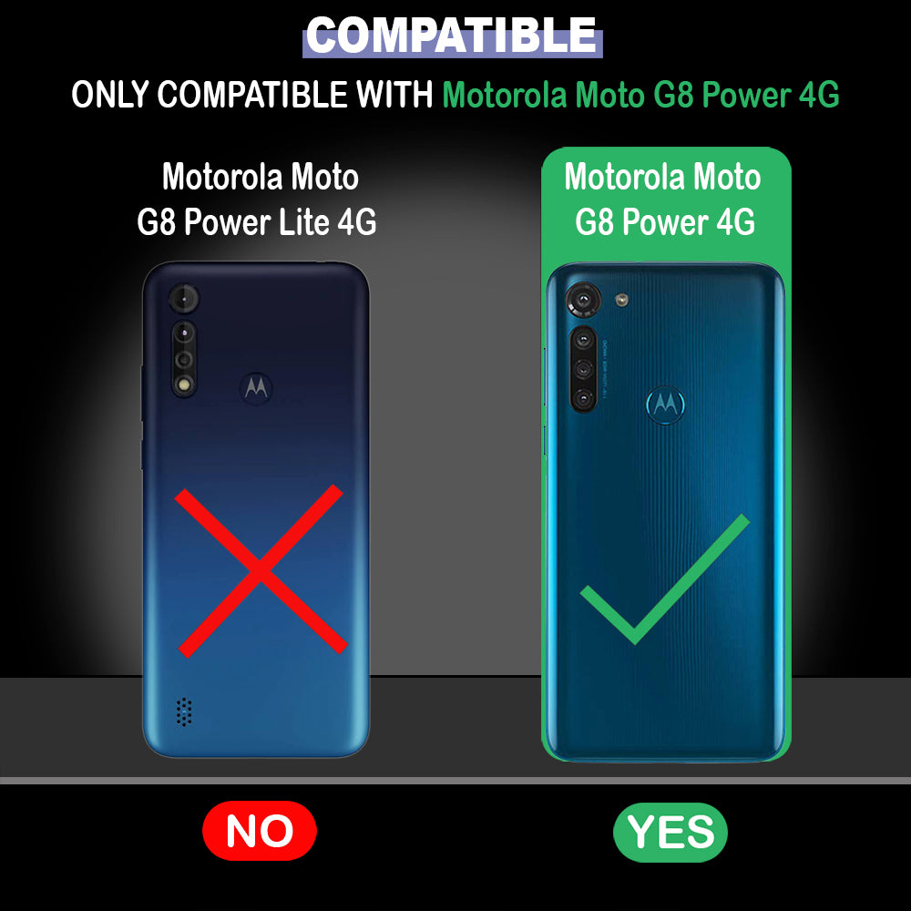Premium Wallet Flip Cover for Motorola Moto G8 Power 4G