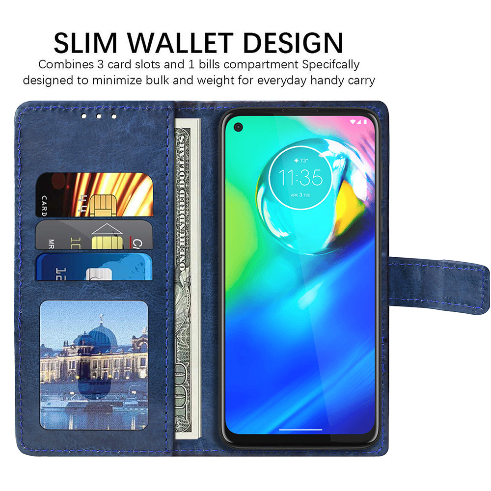 Premium Wallet Flip Cover for Motorola Moto G8 Power 4G