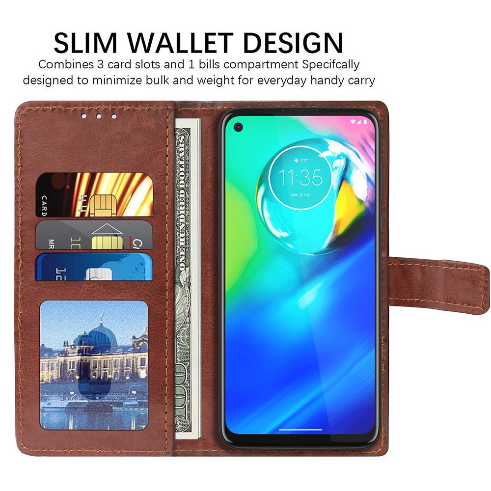 Premium Wallet Flip Cover for Motorola Moto G8 Power 4G