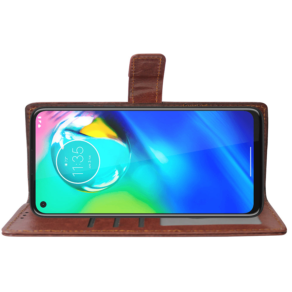 Premium Wallet Flip Cover for Motorola Moto G8 Power 4G