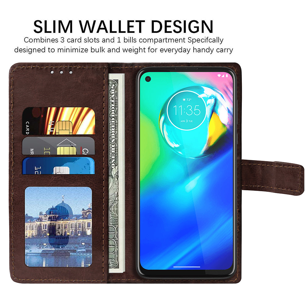 Premium Wallet Flip Cover for Motorola Moto G8 Power 4G
