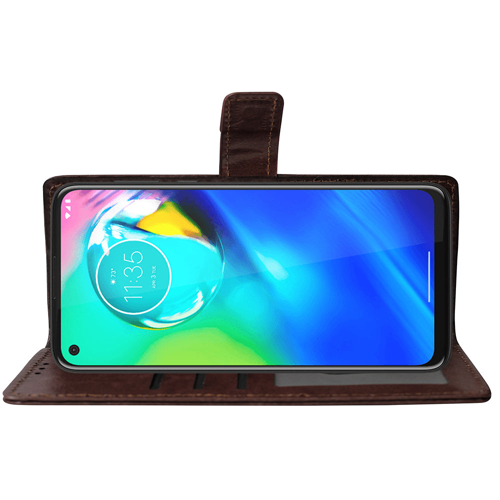 Premium Wallet Flip Cover for Motorola Moto G8 Power 4G