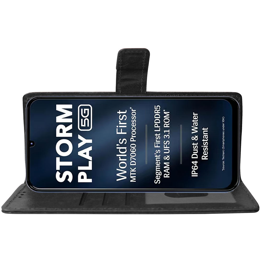 Premium Wallet Flip Cover for Lava Storm Play 5G
