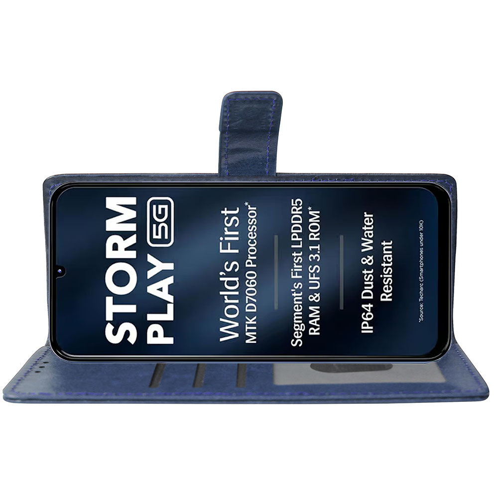 Premium Wallet Flip Cover for Lava Storm Play 5G
