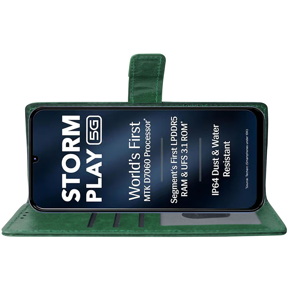 Premium Wallet Flip Cover for Lava Storm Play 5G
