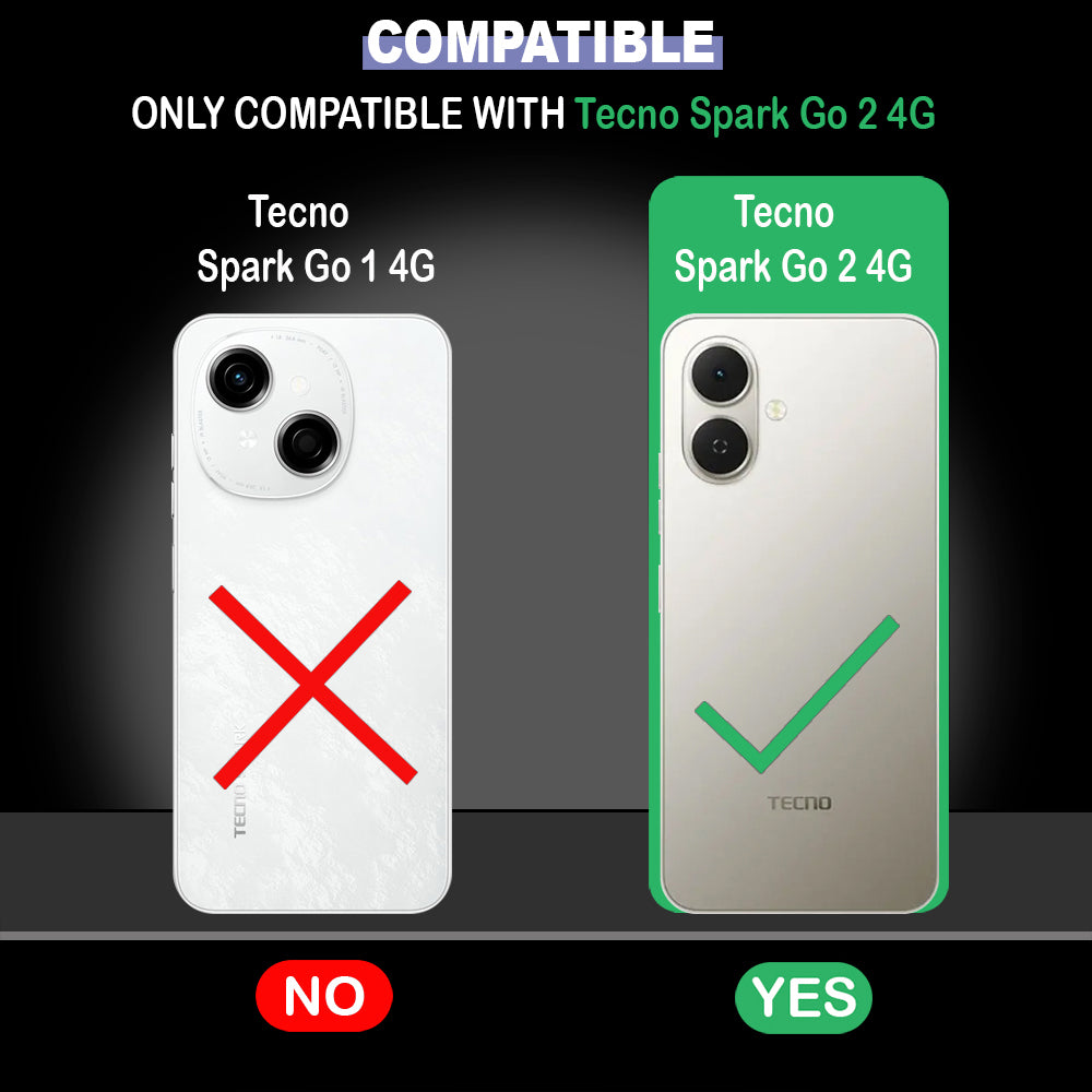 Premium Wallet Flip Cover for Tecno Spark Go 2 4G