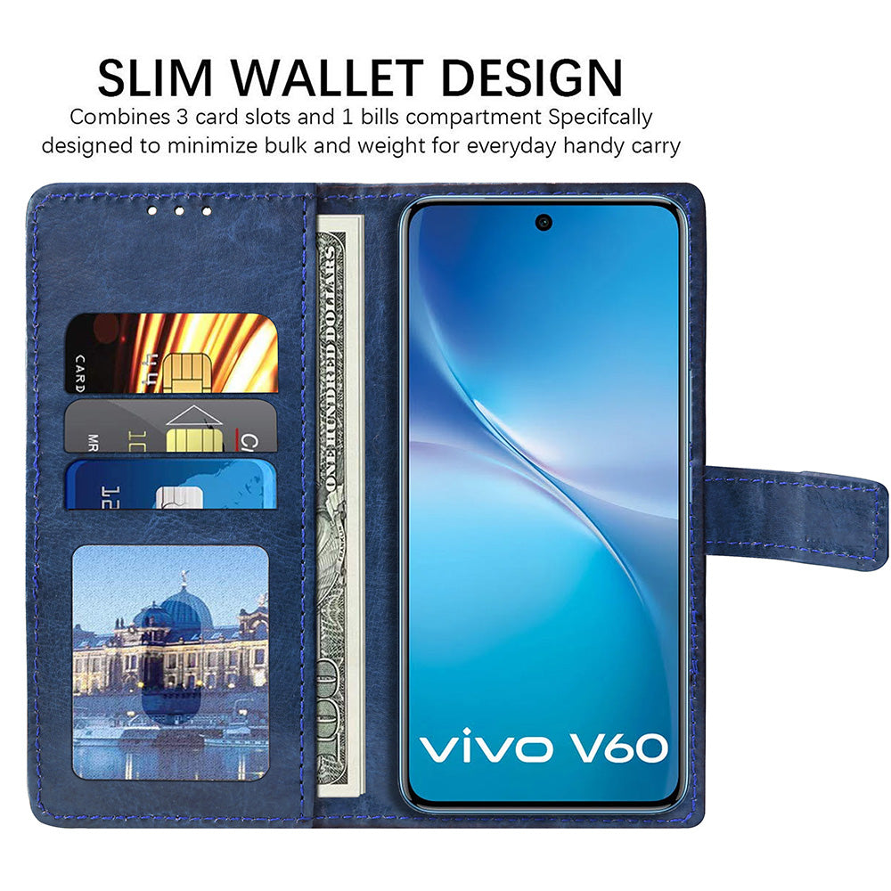 Premium Wallet Flip Cover for Vivo V60 5G