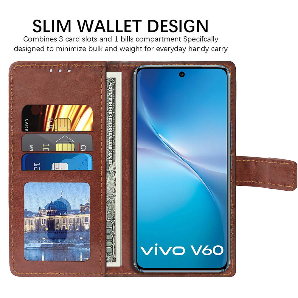 Premium Wallet Flip Cover for Vivo V60 5G