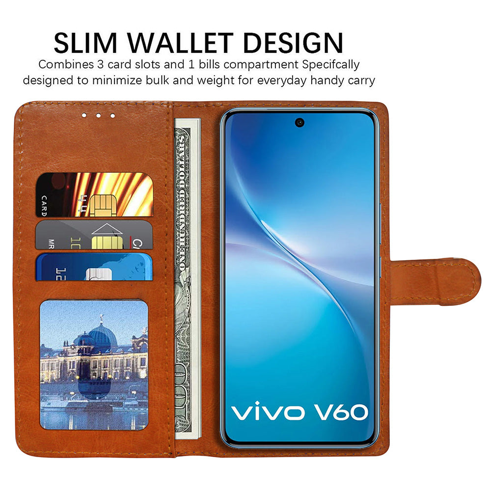 Premium Wallet Flip Cover for Vivo V60 5G