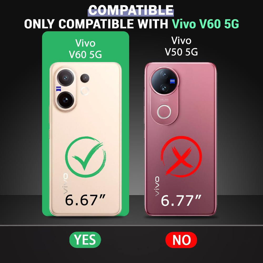 Premium Wallet Flip Cover for Vivo V60 5G